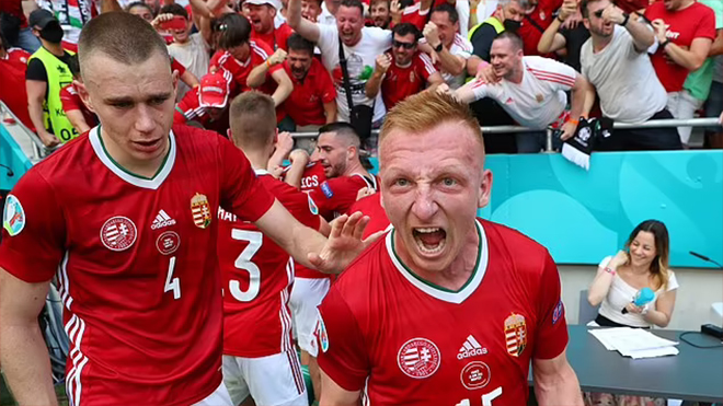 Kết quả bóng đá, Hungary vs Pháp, EURO 2021, Sao Hungary ăn mừng điên cuồng, kết quả Hungary vs Pháp, ket qua bong da, kết quả vòng bảng EURO 2021, EURO 2020, Fiola