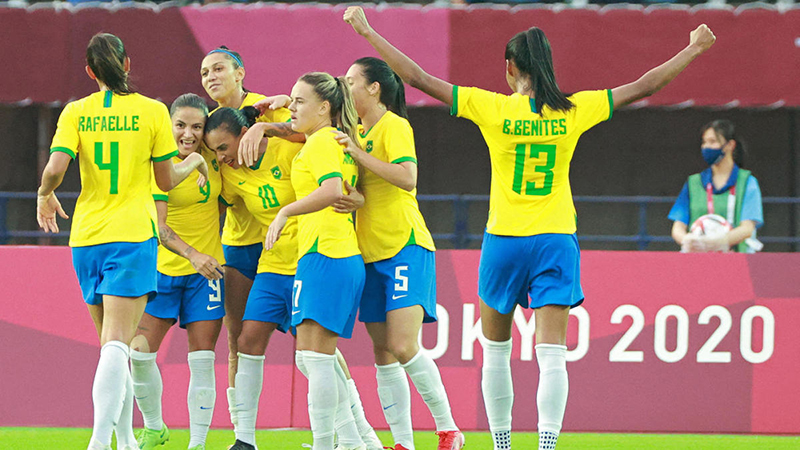 Trực tiếp bóng đá VTV5 VTV6: Nữ Brazil vs Zambia, Olympic 2021 (18h30 hôm nay)