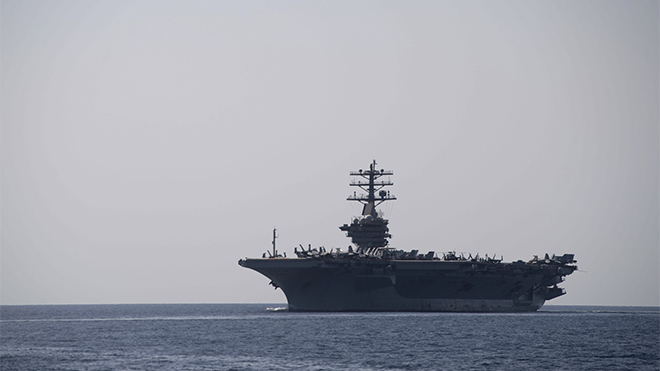 Mỹ điều nhóm tàu sân bay tấn công tới vùng Vịnh giữa căng thẳng với Iran