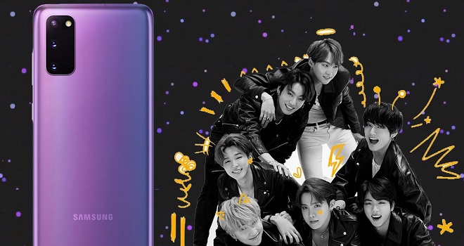 BTS, Điện thoại BTS, BTS kết hợp Samsung ra mắt điện thoại, có gì trong điện thoại BTS Samsung, Samsung Galaxy S20 BTS 