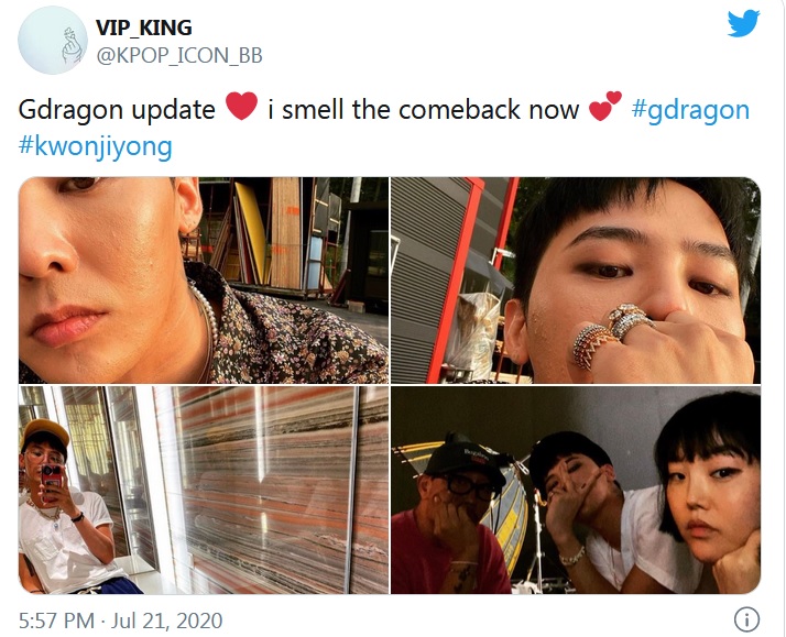 Big Bang, G-Dragon Big Bang, G-Dragon, G-Dragon tái xuất, G-Dragon comeback, G-Dragon trở lại K-pop, G-Dragon tung ảnh chuẩn bị tái xuất, G-Dragon quay MV mới