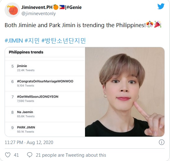 BTS, Jimin, Jimin BTS, Jimin thống trị Twitter, Jimin BTS thống trị Twitter, Jimin trending, Jimin lập kỷ lục, Jimin top trending, Jimin vua Twitter, Harry Styles