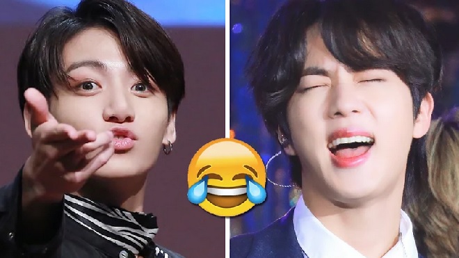 Phản ứng hài hước của Jin BTS khi bị Jungkook hôn trộm