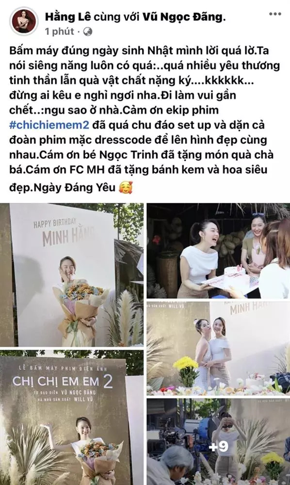 Tiệc sinh nhật Minh Hằng mặc váy quá ngắn