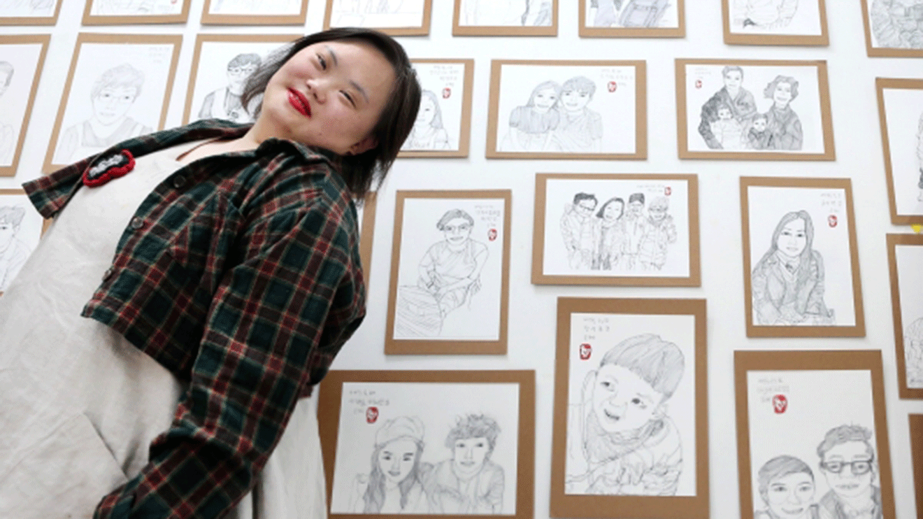 Nghệ sĩ Jung Eun Hye tại Seoul - nơi tổ chức triển lãm của nữ diễn viên
