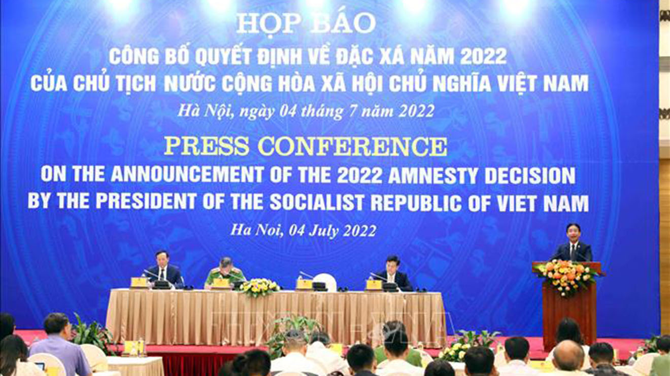 Công bố quyết định đặc xá của Chủ tịch nước năm 2022