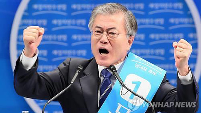 Ứng cử viên tự do Moon Jae-in: 'Tôi sẽ là Tổng thống của nhân dân Hàn Quốc'