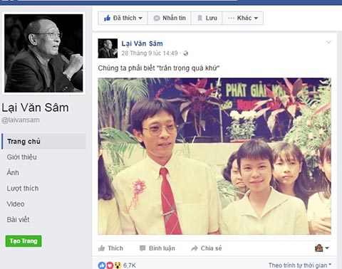 Facebook Lại Văn Sâm, Facebook Lai Van Sam, Nhà báo Lại Văn Sâm, Lại Văn Sâm, MC Lại Văn Sâm, Con Lại Văn Sâm, Lại Bắc Hải Đăng, Facebook của Lại Văn Sâm, Facebook giả