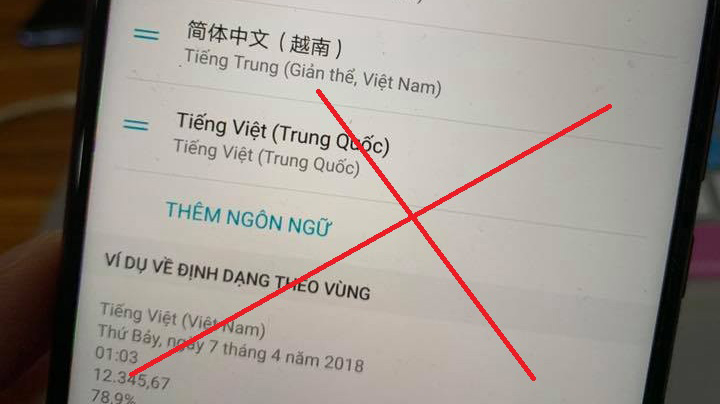 Cư dân mạng dậy sóng khi đện thoại Huawei có tuỳ chọn ngôn ngữ 'Tiếng Việt (Trung Quốc)'