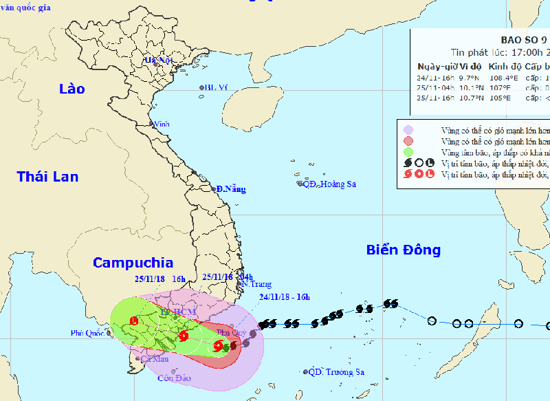 Bão số 9, Dự báo thời tiết, Tin bão số 9, Cơn bão số 9, Không khí lạnh, Tin bão, bão số 9 năm 2018, bão số 9 2018, tin thời tiết, tin bão mới nhất, bão số 9 vào tphcm