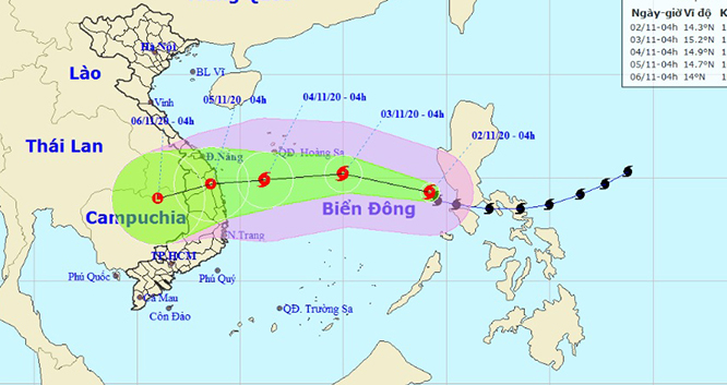 Tin bão khẩn cấp cơn bão số 10 trên Biển Đông