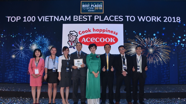 Acecook Việt Nam xếp vị trí thứ 25 trong Khảo sát Nơi làm việc tốt nhất Việt Nam 2018