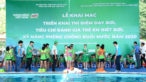 Nestlé MILO hỗ trợ chương trình phòng chống đuối nước cho trẻ em