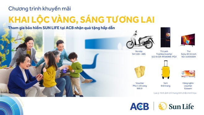 Chương trình khuyến mại hấp dẫn từ Sun Life Việt Nam qua Kênh Phân phối Ngân hàng ACB