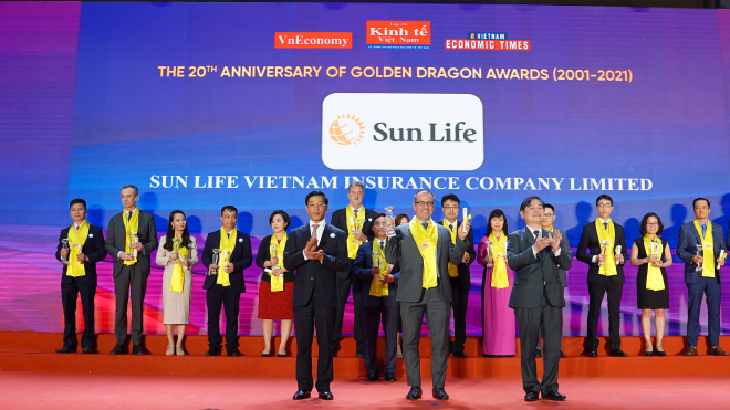 Sun Life Việt Nam vinh dự nhận 'Giải Thưởng Rồng Vàng' năm 2021