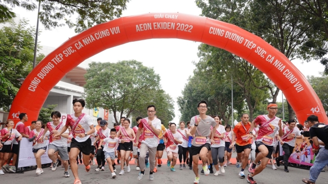 Chặng cuối AEON Ekiden 2022 tại TP.HCM kỷ niệm 10 năm AEON Việt Nam