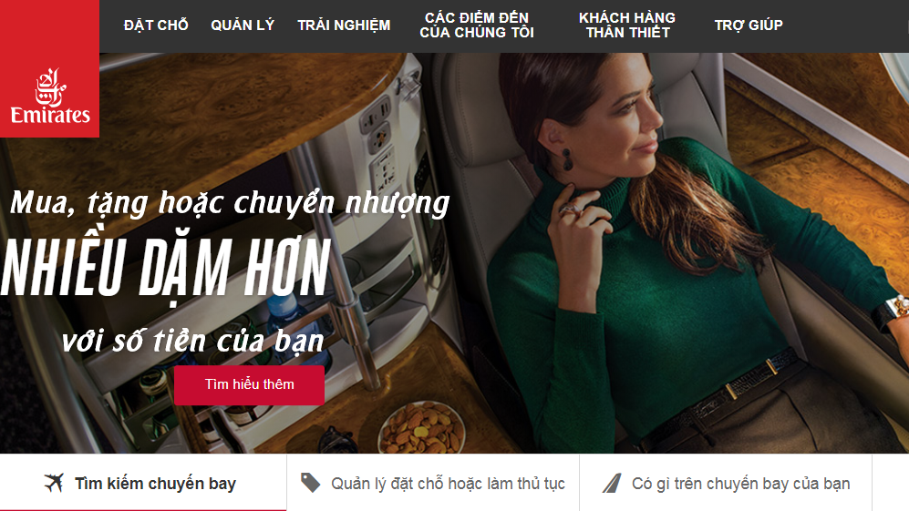 Emirates ra mắt website tiếng Việt cùng ưu đãi giá vé cho hành khách
