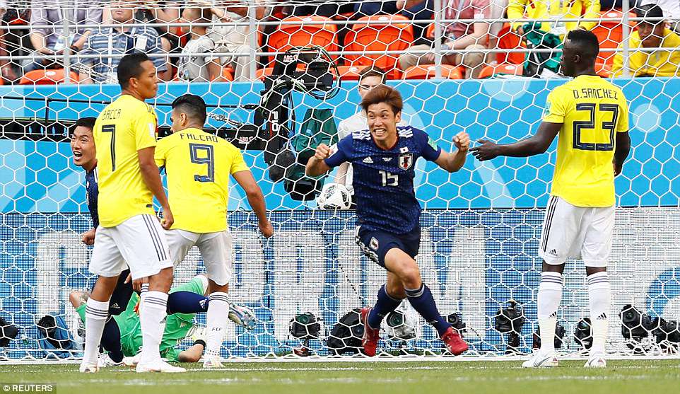 Video clip bàn thắng Colombia 1-2 Nhật Bản 