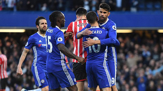 Chelsea 4-2 Southampton: Diego Costa lập cú đúp, Chelsea tiến gần hơn tới ngôi vương