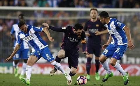 Espanyol không cho Messi thỏa mái thi đấu như trận gặp Real Madrid