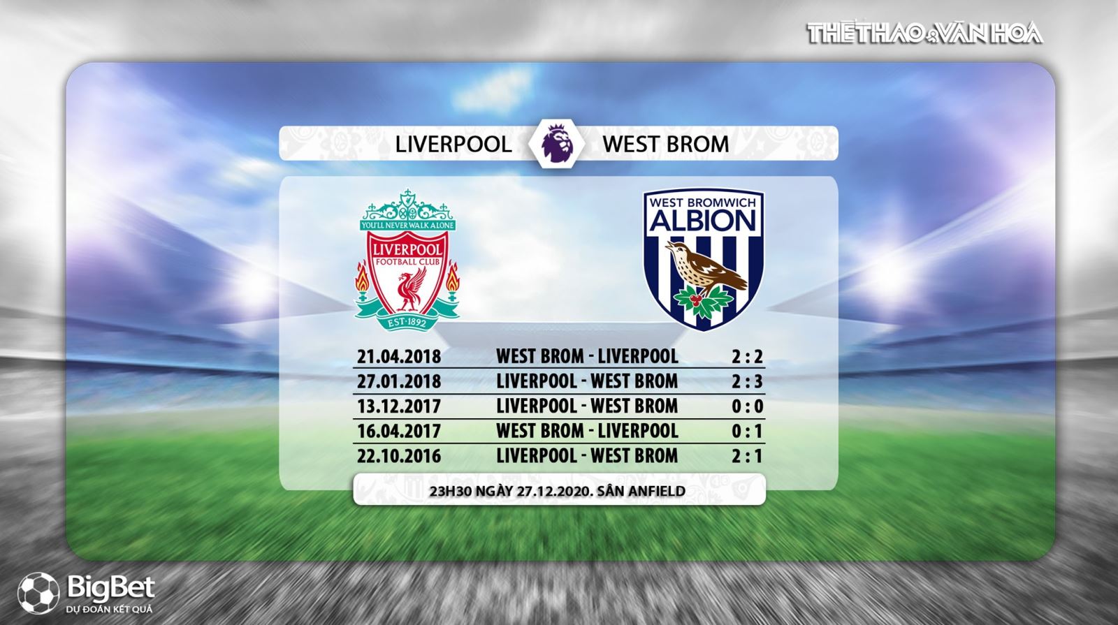 Trực tiếp bóng đá: Liverpool vs West Brom. K+, K+PM trực tiếp Ngoại hạng Anh hôm nay. Trực tiếp bóng đá Liverpool vs West Brom. Xem bóng đá trực tiếp Liverpool-West Brom