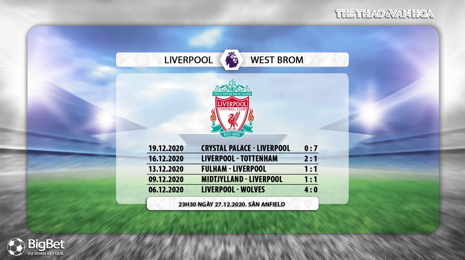 Trực tiếp bóng đá: Liverpool vs West Brom. K+, K+PM trực tiếp Ngoại hạng Anh hôm nay. Trực tiếp bóng đá Liverpool vs West Brom. Xem bóng đá trực tiếp Liverpool-West Brom
