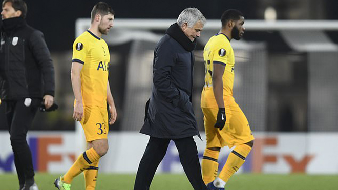 Mourinho lại đổ tội cho các học trò sau khi Tottenham bị cầm hòa 