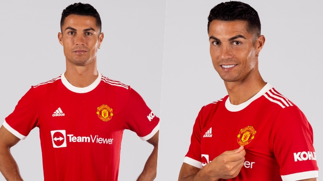 Ronaldo khoe những hình ảnh đầu tiên trong màu áo MU, chưa rõ số áo