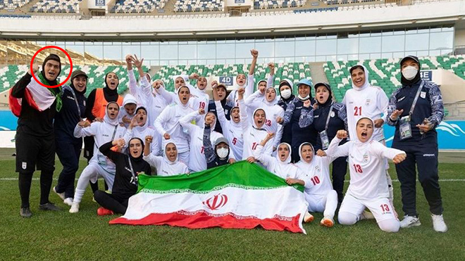 Iran, đội tuyển nữ iran, thủ môn tuyển nữ Iran là đàn ông, thủ môn nữ Iran bị nghi là đàn ông, thủ môn nữ Iran cản luân lưu, Zohreh Koudaei, Iran dự VCK Asian Cup nữ