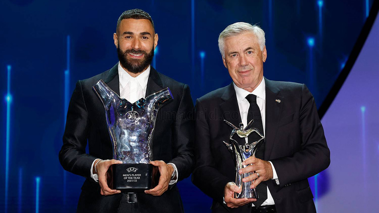 Benzenma và Ancelotti được vinh danh xuất sắc nhất mùa giải 2021/22