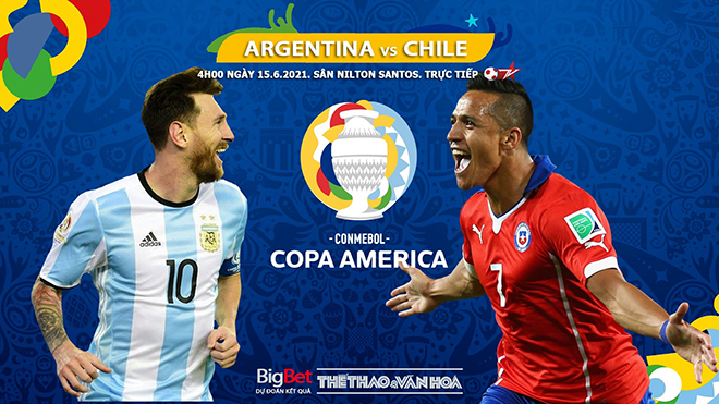 Kèo nhà cái Argentina vs Chile. Nhận định bóng đá Copa America 2021. Trực tiếp bóng đá
