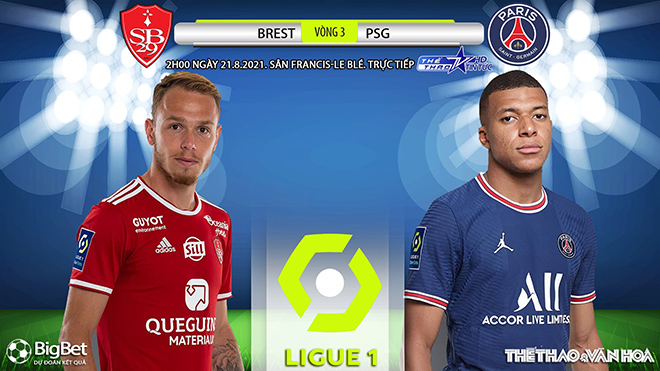 Nhận định bóng đá nhà cái Brest vs PSG và nhận định bóng đá Pháp Ligue 1 (2h00, 21/8)