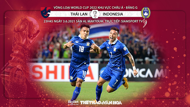 Nhận định kết quả: Thái Lan vs Indonesia. VTV6 trực tiếp bóng đá vòng loại World Cup 2022