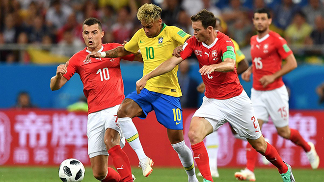 Neymar tịt ngòi, Brazil bị Thuỵ Sĩ cầm hoà 1-1 trong trận ra quân tại World Cup 2018