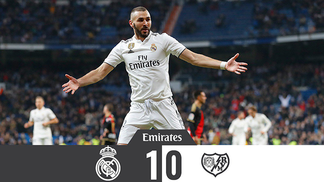 Video clip bàn thắng Real Madrid 1-0 Rayo Vallecano: Người hùng Karim Benzema