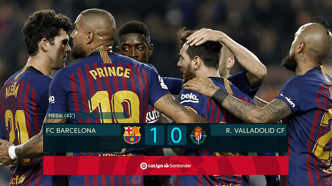 VIDEO Barcelona 1-0 Real Valladolid: Lại là người hùng Leo Messi