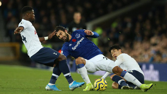 Bong da, bóng đá, Everton 1-1 Tottenham, kết quả bóng đá Anh, Andre Gomes gãy chân, Son Heung Min thẻ đỏ, Aurier kết quả bóng đá hôm nay, BXH bóng đá Anh, Carragher, kqbd