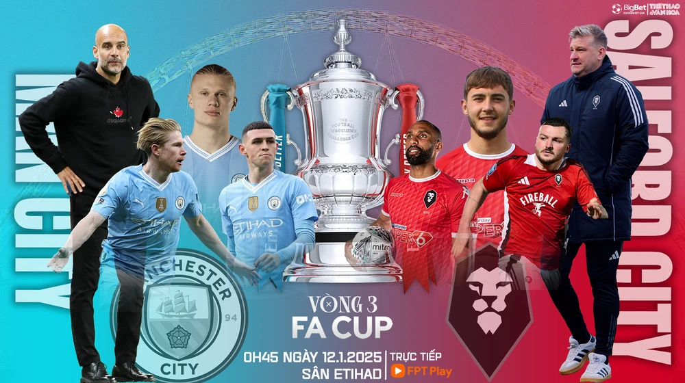 Soi Kèo, soi tỷ lệ Man City vs Salford 02h45 ngày 10/1, vòng 3 FA Cup - Ảnh 1.