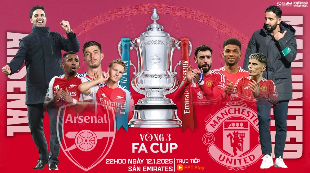 Nhận định, soi tỷ lệ Arsenal vs Man United 22h00 ngày 12/1, Vòng 3 FA Cup - Ảnh 1.