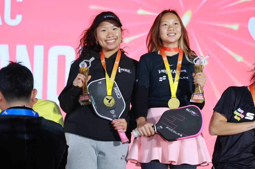 Giải pickleball VPO Hanoi 2025: Sophia Phương Anh lập hattrick giải thưởng - Ảnh 2.