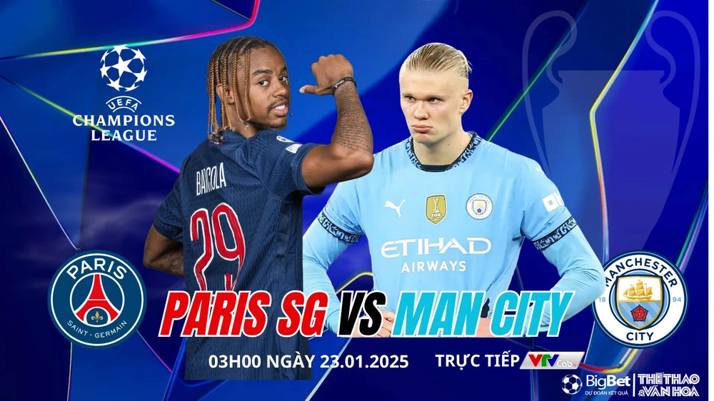 Nhận định, soi tỷ lệ PSG vs Manchester City 3h00 ngày 23/1, giải đấu UEFA Champions League - Ảnh 1.