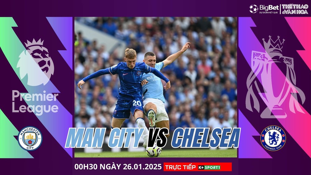 Soi Kèo, soi tỷ lệ Manchester City vs Chelsea, 00h30 ngày 26/1, Giải Ngoại hạng Anh - Ảnh 1.