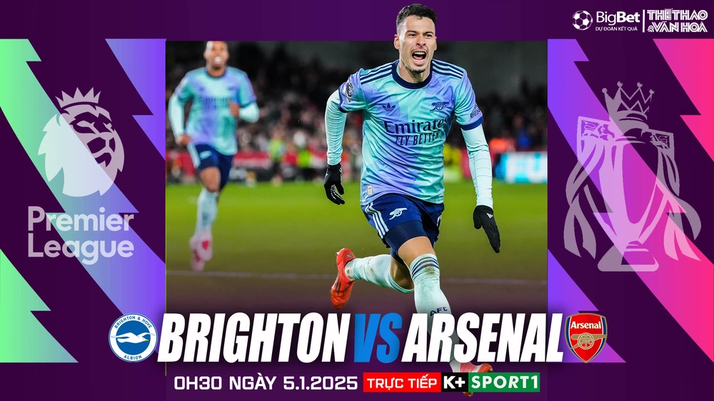 Soi Kèo, soi tỷ lệ Brighton vs Arsenal (0h30 ngày 5/1), vòng 20 Ngoại hạng Anh - Ảnh 1.