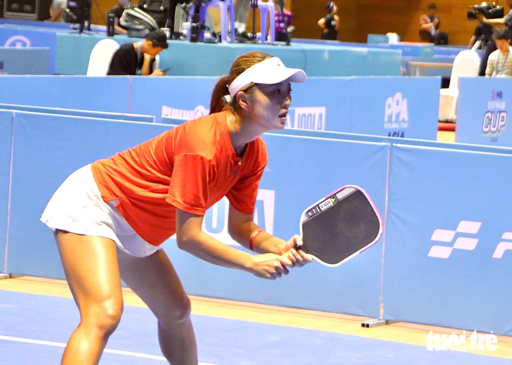 Nhiều 'bóng hồng' quyến rũ tham gia thi tài tại Giải pickleball quốc tế PPA Tour Asia 2025 - Ảnh 4.