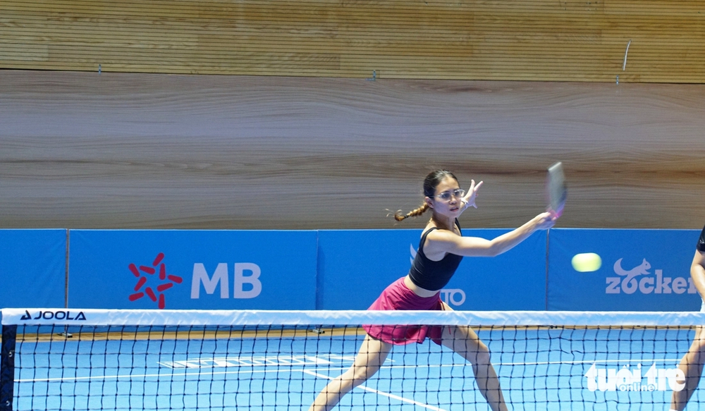 Nhiều 'bóng hồng' quyến rũ tham gia thi tài tại Giải pickleball quốc tế PPA Tour Asia 2025 - Ảnh 6.