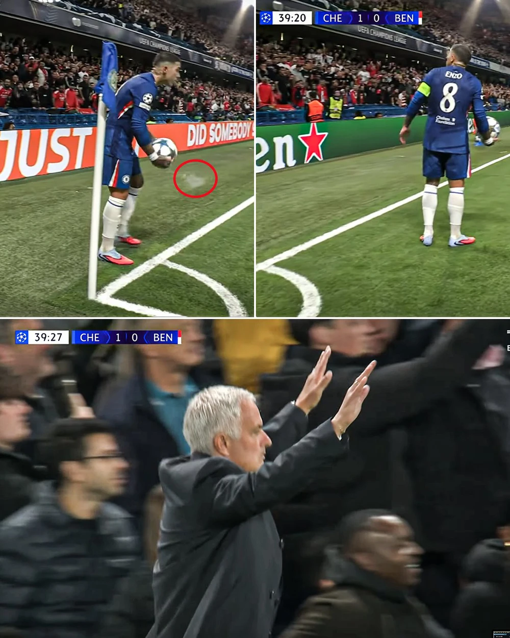 Enzo Fernandez bị CĐV Benfica ném chai lọ, Mourinho đứng ra giải cứu - Ảnh 2.