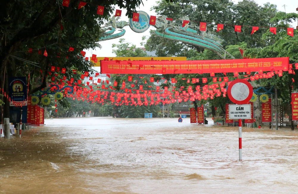Nước sông Lô (Tuyên Quang) dâng kỷ lục, gây ngập lụt trên diện rộng - Ảnh 8.