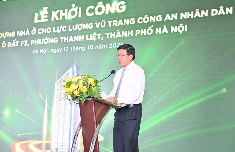 Khởi công dự án nhà ở cho lực lượng vũ trang Công an tại phường Thanh Liệt, Hà Nội - Ảnh 2.