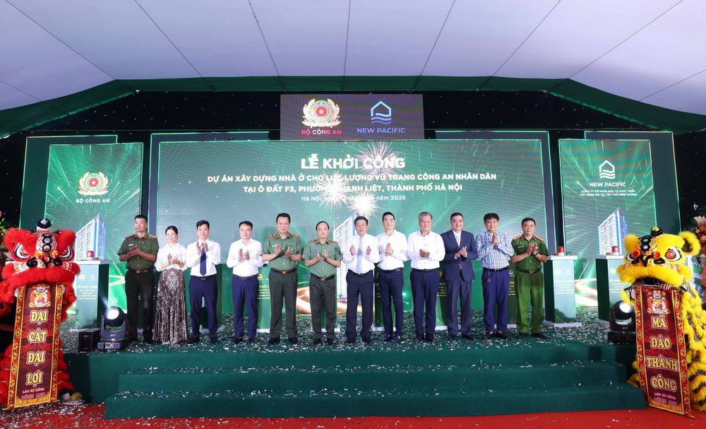 Khởi công dự án nhà ở cho lực lượng vũ trang Công an tại phường Thanh Liệt, Hà Nội - Ảnh 4.