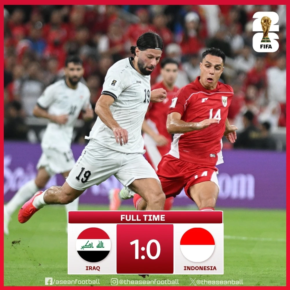 Trận thua 0-1 trước Iraq rạng sáng 12/10 đã chính thức khép lại giấc mơ World Cup 2026 của Indonesia.